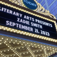 Arlene Schnitzer Concert Hall's announcement for the Zadie Smith event.