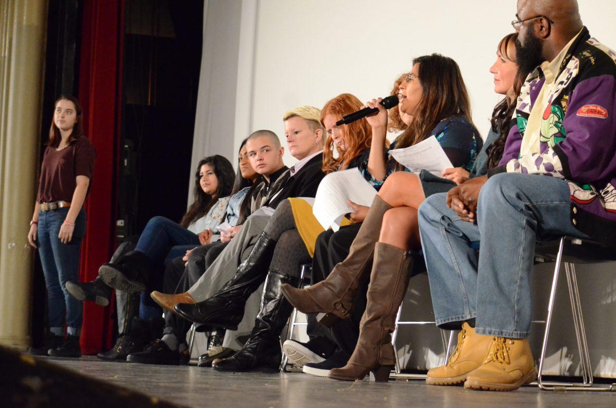 A panel of drug and alcohol experts answers questions from student leadership.