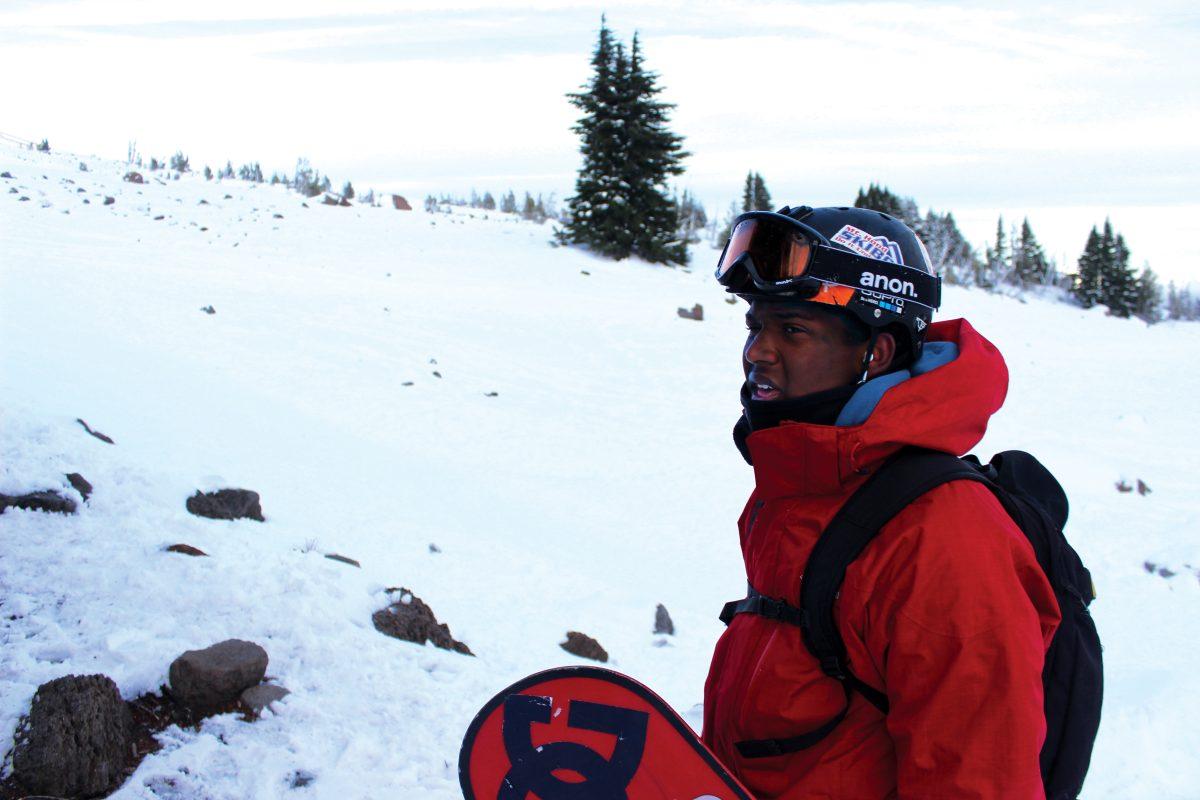 Jordan Williams hopes to serve as a role model for other African-American snowboarders, who make up only 10% of all snowboarders.  “I don't see why a color or a race would have to define a sport,” he says.