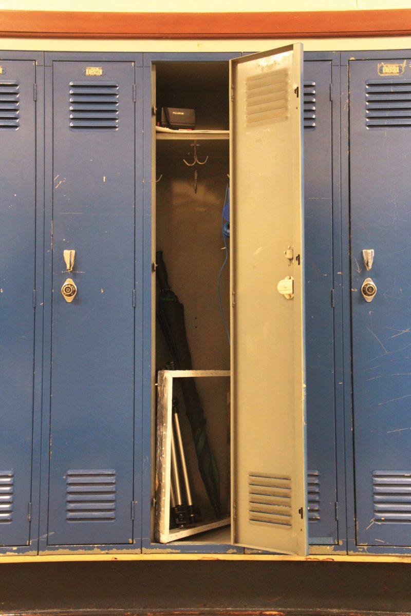 Eight Grant students take pride in their lockers.