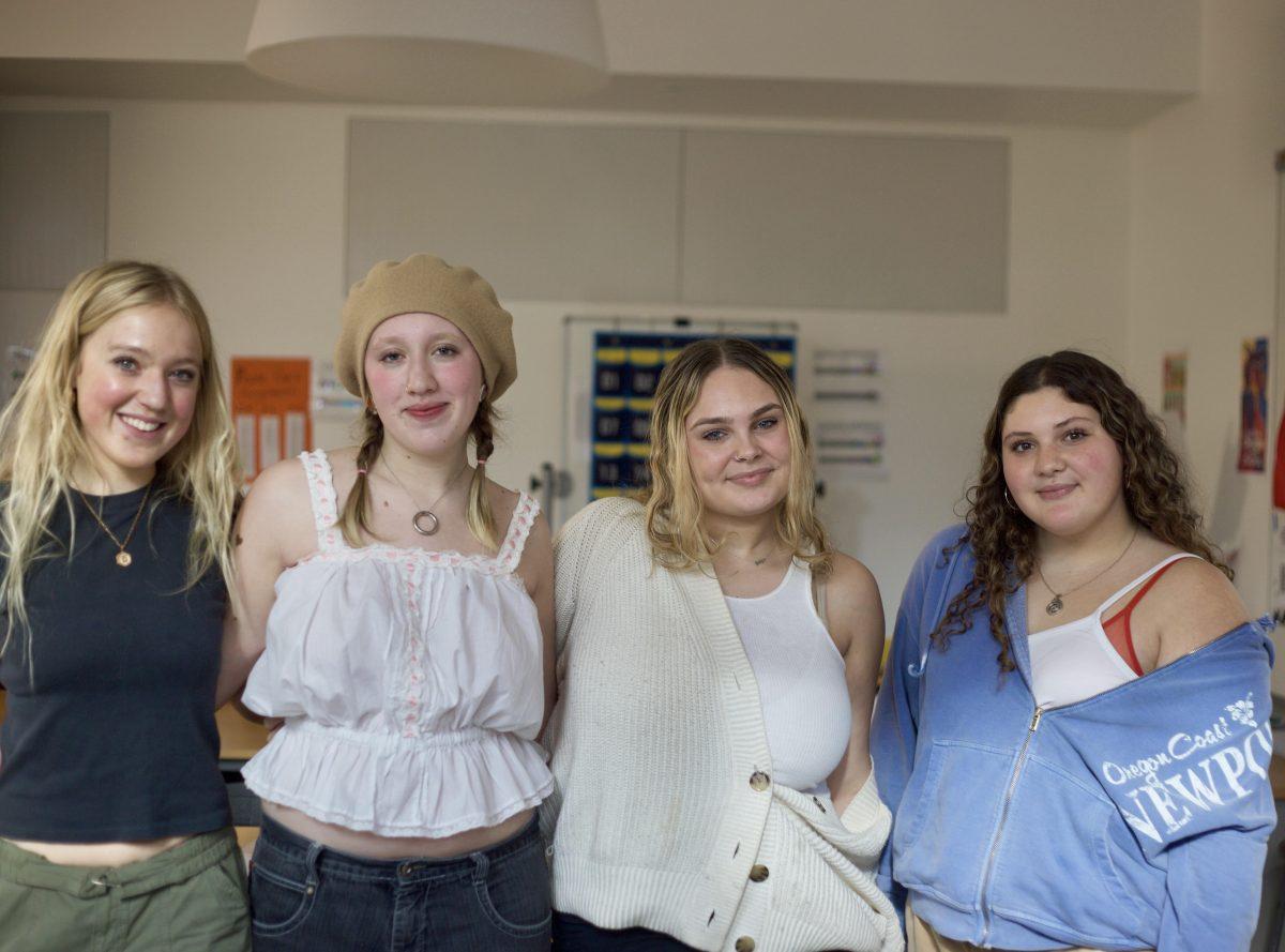 Club leaders from left to right: Delilah Fox, Stella Fox, Paige Axness and Beatrice Gregory. Mira O’Donnell out of town, not pictured.
