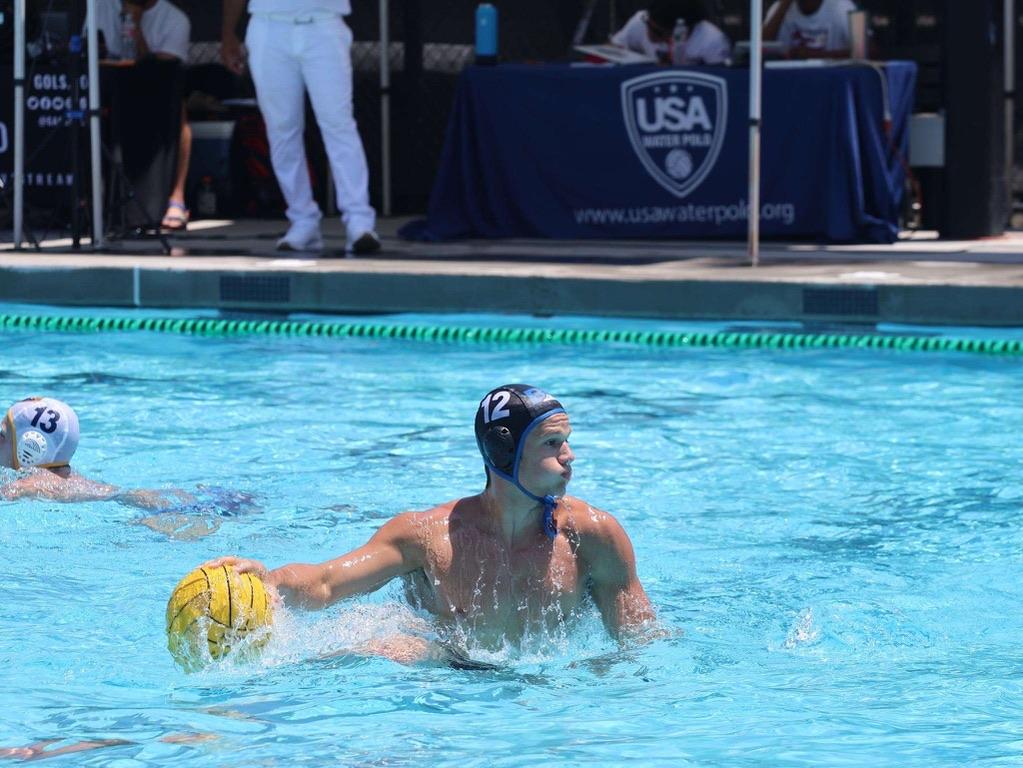 Grant senior Max Earhart takes a penalty shot during the 2022 season.