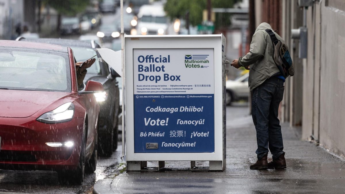 Ballot box in Portland.
